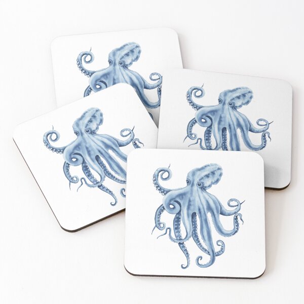 Item preview, Ilustraciones de pulpo azul designed and sold by InnaPatiutko.