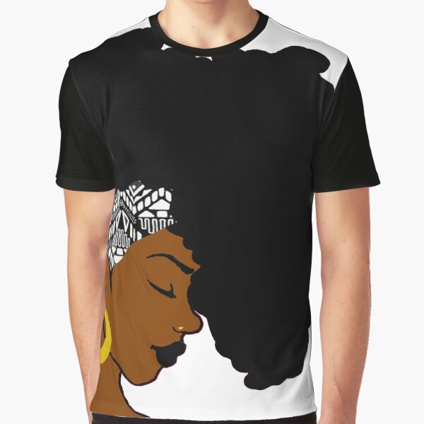 Fro African B&W Graphic T-Shirt