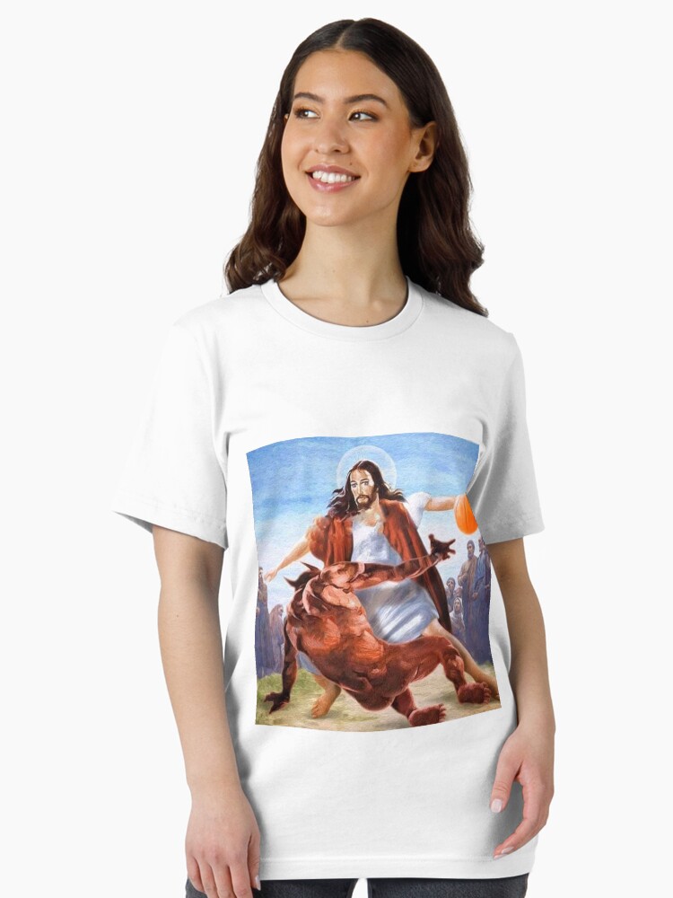 Smiling Jesus Painting Women T shirt Smiling Jesus Painting Women T shirt