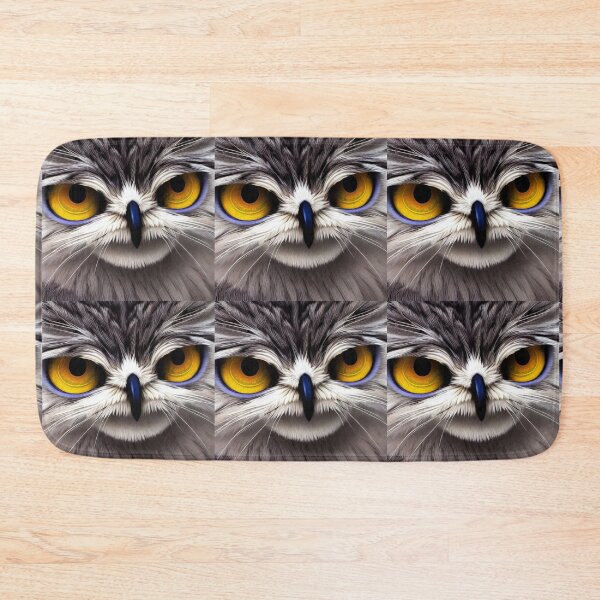 Item preview, Super Grumpy Hybrid Grey Fluffy Owl designed and sold by Cawaiico.