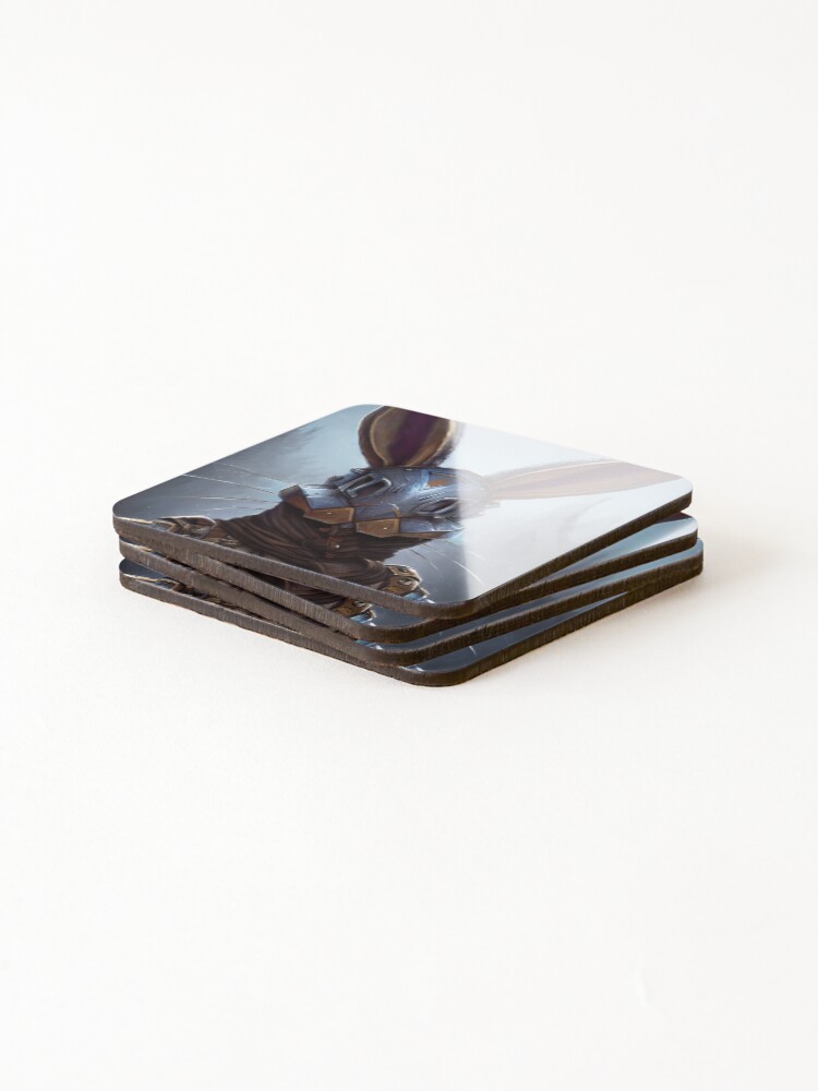 Thumbnail 4 of 5, Coasters (Set of 4), AI Generated Art, War Rabbit designed and sold by RabbitHoleMI.