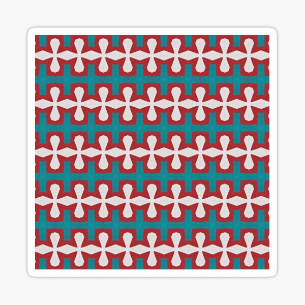 Retro Abstract Multi Color Pattern Sticker