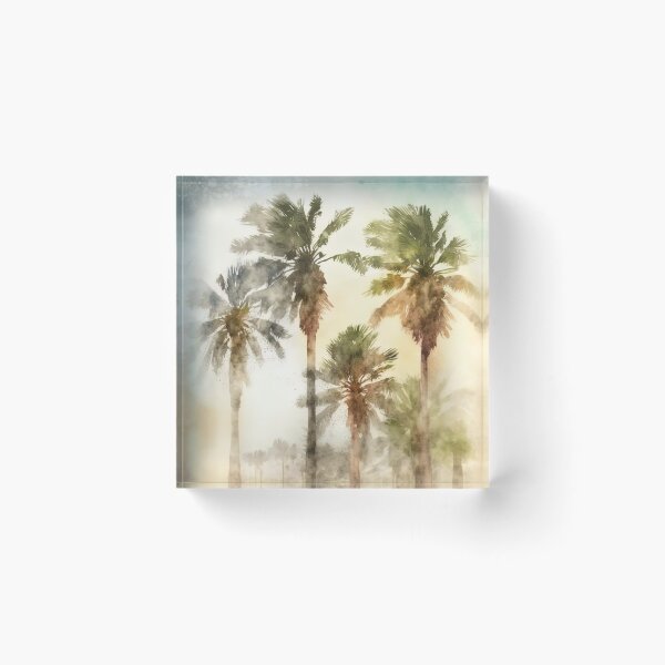 Item preview, watercolor palm trees designed and sold by Jenslemmens.