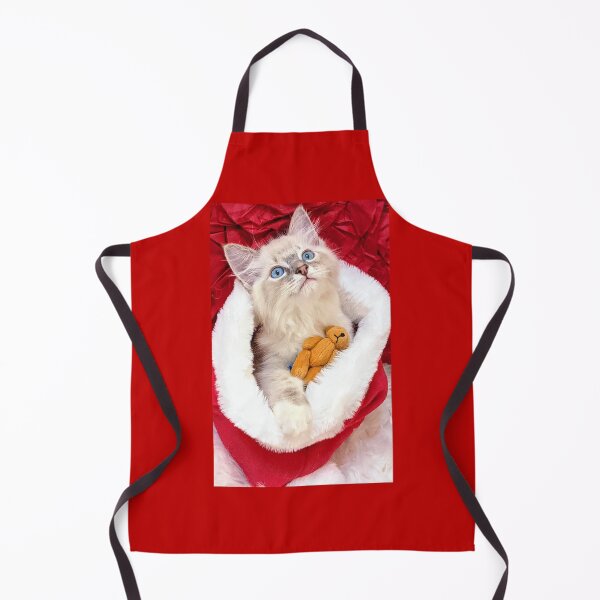 Item preview, Lynx ragdoll santa stocking Christmas kitten designed and sold by Fluffycat2020.