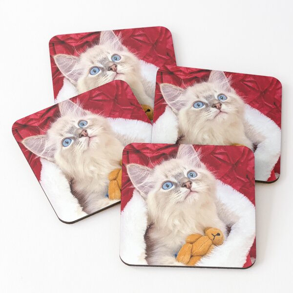Item preview, Lynx ragdoll santa stocking Christmas kitten  designed and sold by Fluffycat2020.
