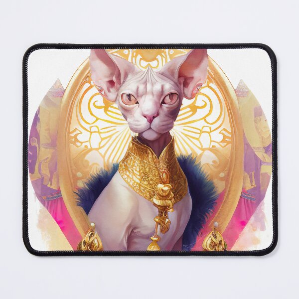 Item preview, sphynx cat watercolor designed and sold by Jenslemmens.
