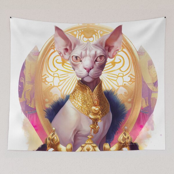 Item preview, sphynx cat watercolor designed and sold by Jenslemmens.