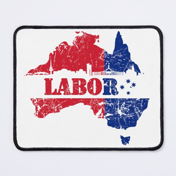 Item preview, Labor Party with Canberra Skyline and Australian Map designed and sold by Manoroma.