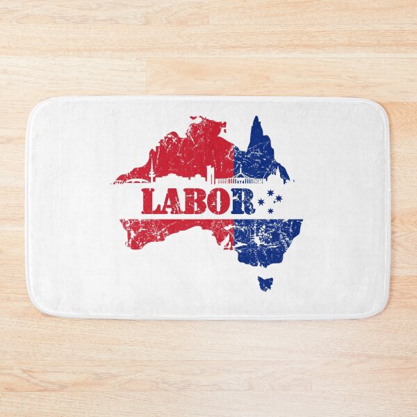 Item preview, Labor Party with Canberra Skyline and Australian Map designed and sold by Manoroma.