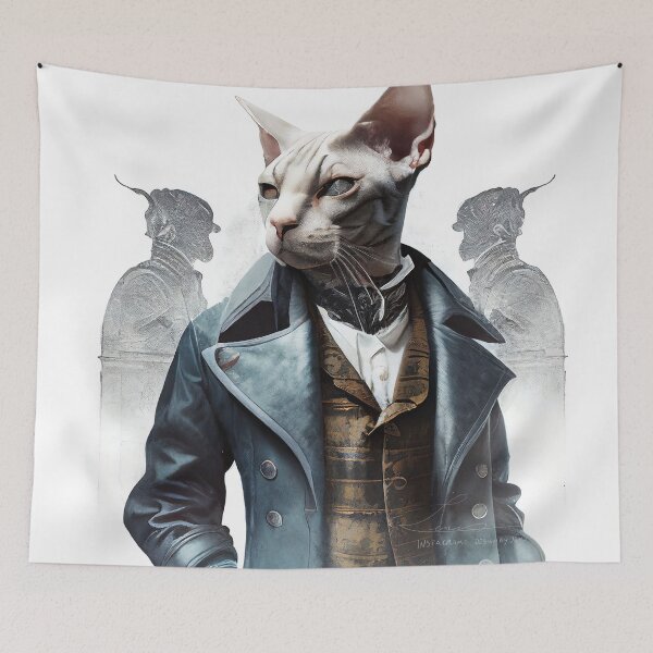 Item preview, sphynx cat detective designed and sold by Jenslemmens.