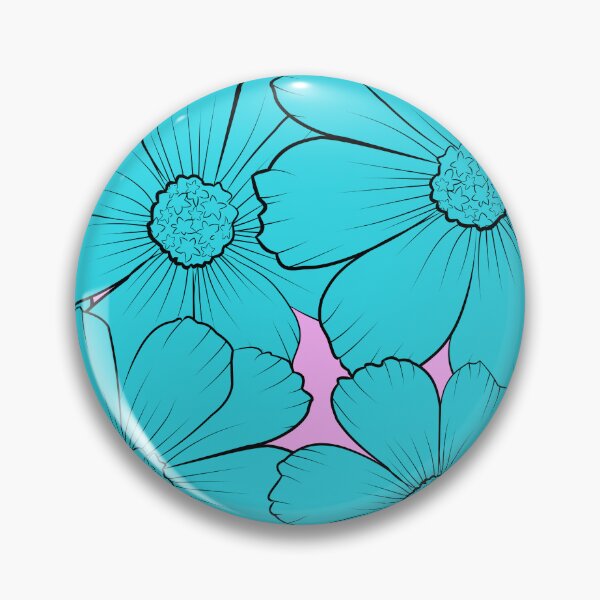 Item preview, blue pink flowers  designed and sold by Igmir.