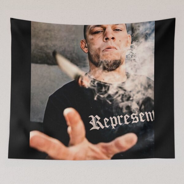 Item preview, Nate Diaz UFC Smoking Nate Diaz Bloody Nate Diaz designed and sold by ufcnatediaz.