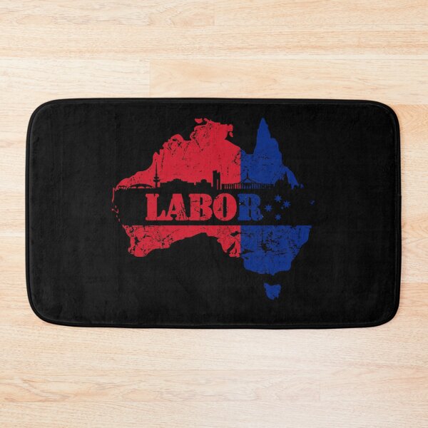 Item preview, Labor Party with Canberra Skyline and Australian Map in Black designed and sold by Manoroma.