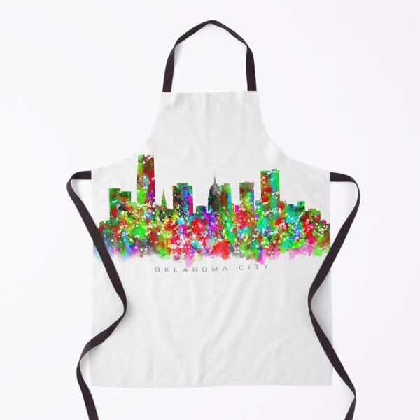 Item preview, Oklahoma City, Oklahoma Skyline Watercolor Painting designed and sold by InkistPrints.