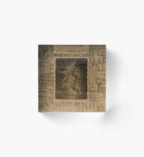 Music patchwork encaustic wall hanging. Acrylic Block