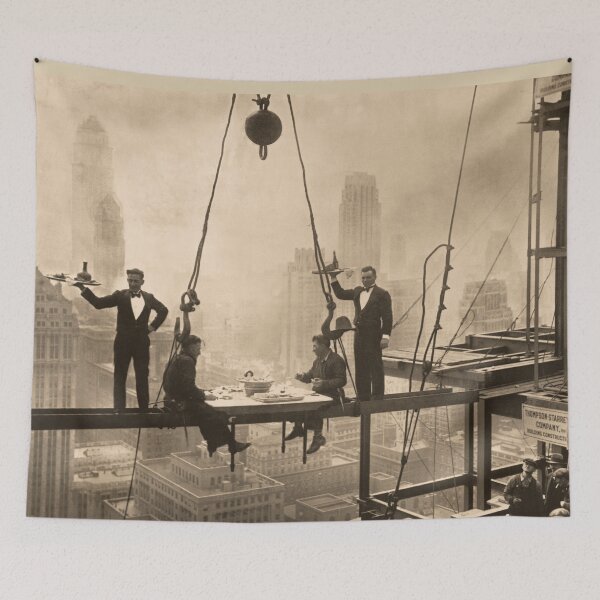 Item preview, Waldorf Astoria construction, iconic photo art designed and sold by One-True-North.