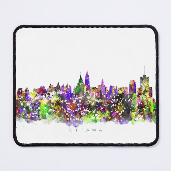 Item preview, Ottawa, Canada Skyline Watercolor Painting designed and sold by InkistPrints.
