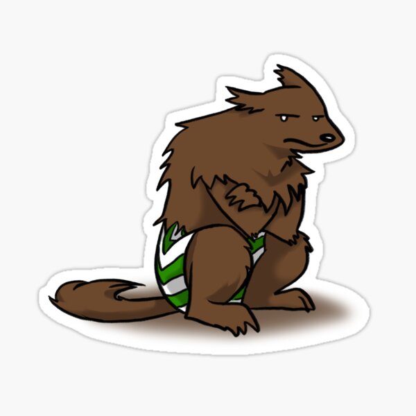The Lazy Werewolf-just Harry-cranky Sticker