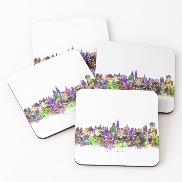 Item preview, Ottawa, Canada Skyline Watercolor Painting designed and sold by InkistPrints.
