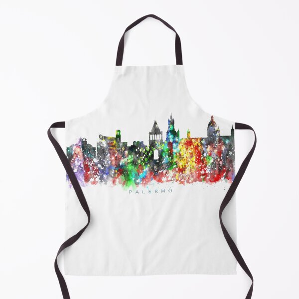 Item preview, Palermo, Italy Skyline Watercolor Painting designed and sold by InkistPrints.