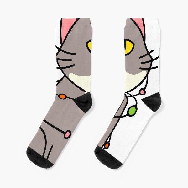 Merry Christmas Cat Socks