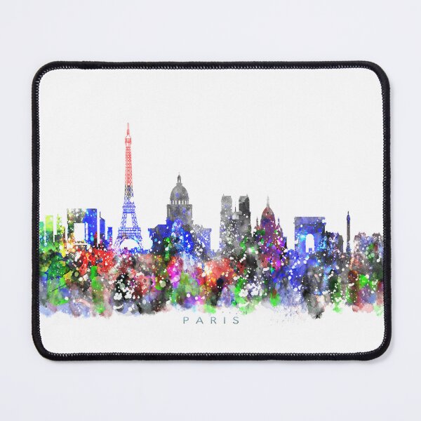 Item preview, Paris, France Skyline Watercolor Painting designed and sold by InkistPrints.