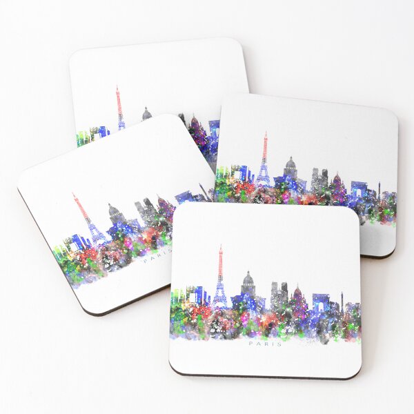 Item preview, Paris, France Skyline Watercolor Painting designed and sold by InkistPrints.