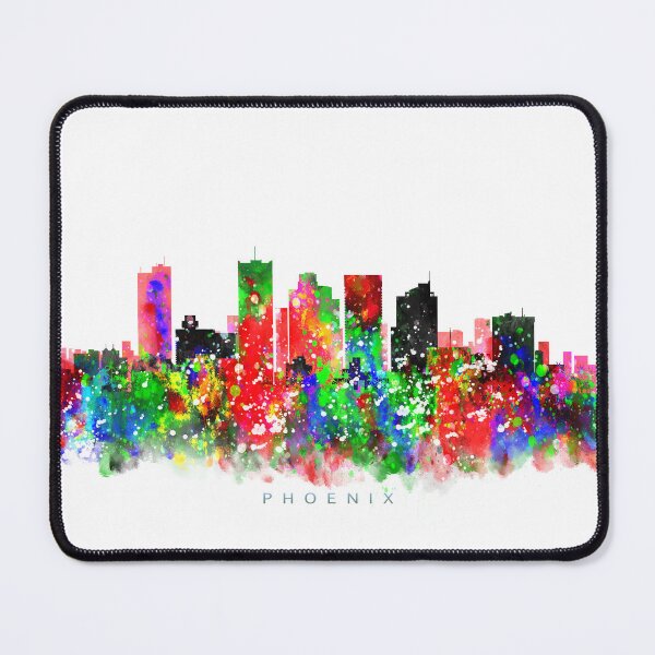 Item preview, Phoenix, Arizona Skyline Watercolor Painting designed and sold by InkistPrints.