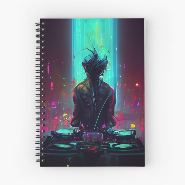 Item preview, Future cyberpunk DJ playing music designed and sold by pcusine.