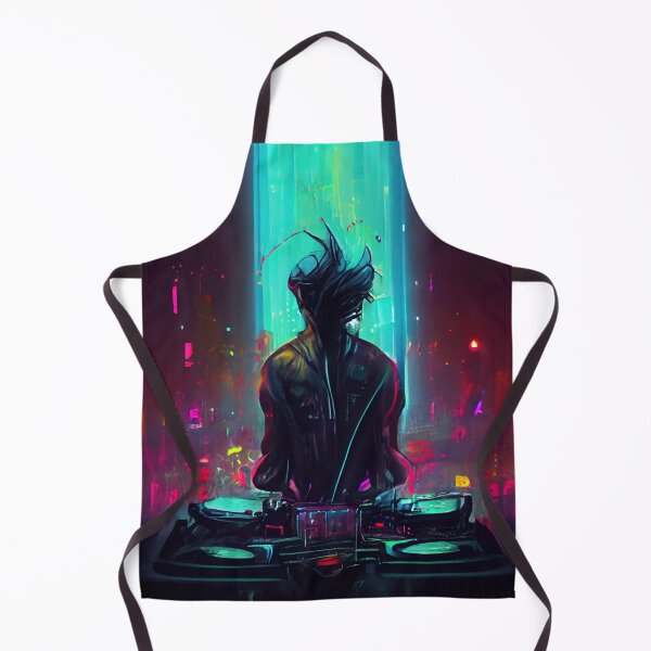 Item preview, Future cyberpunk DJ playing music designed and sold by pcusine.