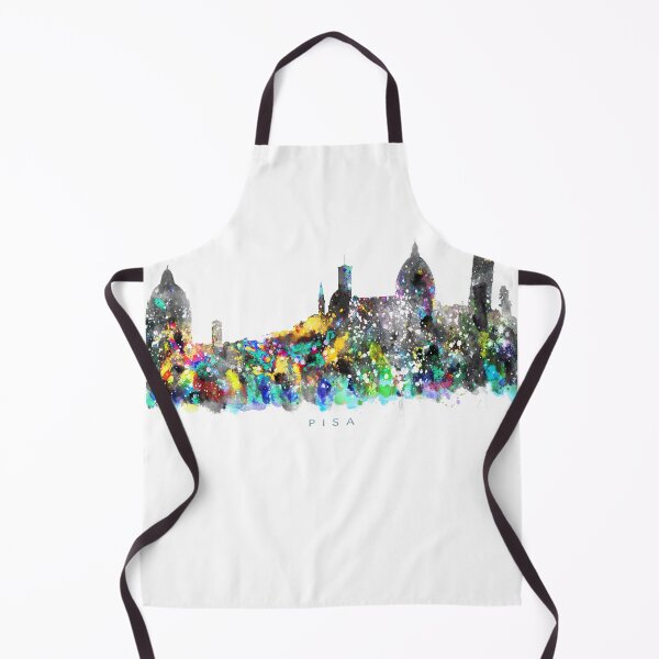 Item preview, Pisa, Italy Skyline Watercolor Painting designed and sold by InkistPrints.