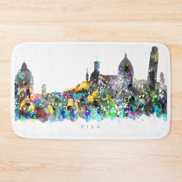 Item preview, Pisa, Italy Skyline Watercolor Painting designed and sold by InkistPrints.