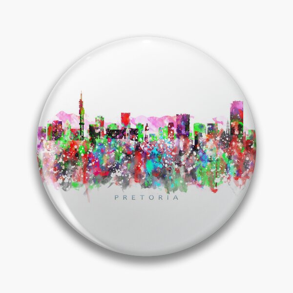 Artikelvorschau, Pretoria, South Africa Skyline Watercolor Painting entworfen und verkauft von InkistPrints.