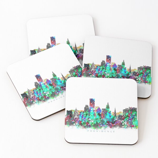Item preview, Providence, Rhode Island Skyline Watercolor Painting designed and sold by InkistPrints.
