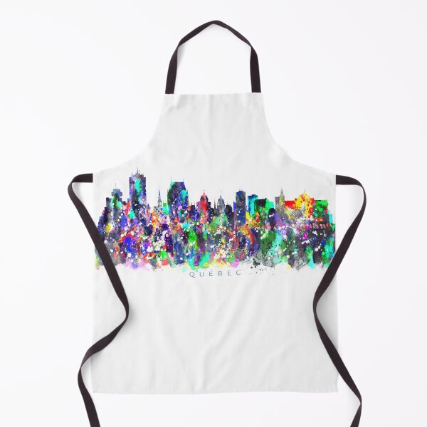 Item preview, Quebec, Canada Skyline Watercolor Painting designed and sold by InkistPrints.