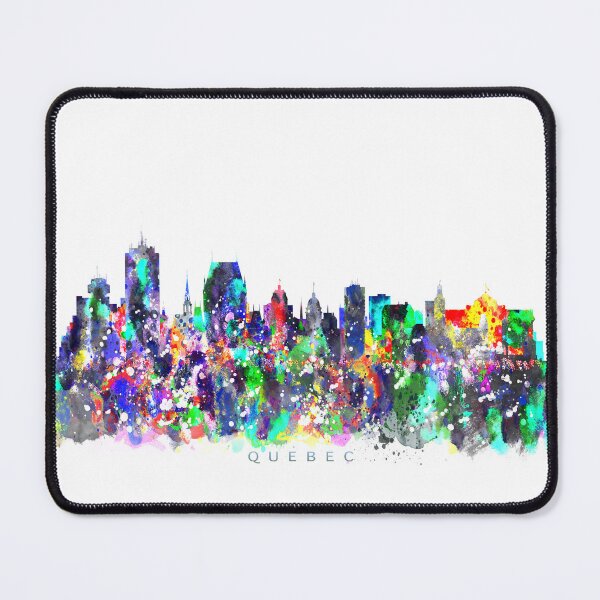 Item preview, Quebec, Canada Skyline Watercolor Painting designed and sold by InkistPrints.
