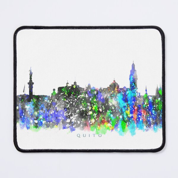 Item preview, Quito, Ecuador Skyline Watercolor Painting designed and sold by InkistPrints.