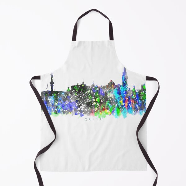 Item preview, Quito, Ecuador Skyline Watercolor Painting designed and sold by InkistPrints.
