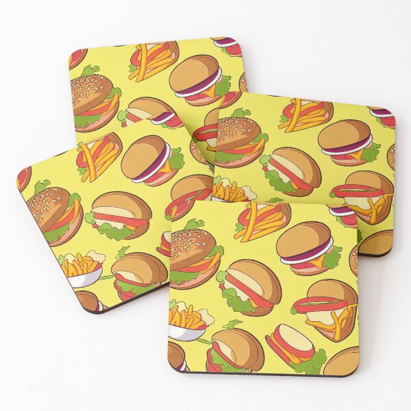 Item preview, Pattern of delicious cheeseburguers and fries designed and sold by pcusine.