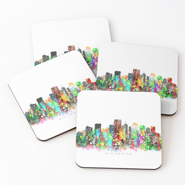Item preview, Richmond, Virginia Skyline Watercolor Painting designed and sold by InkistPrints.