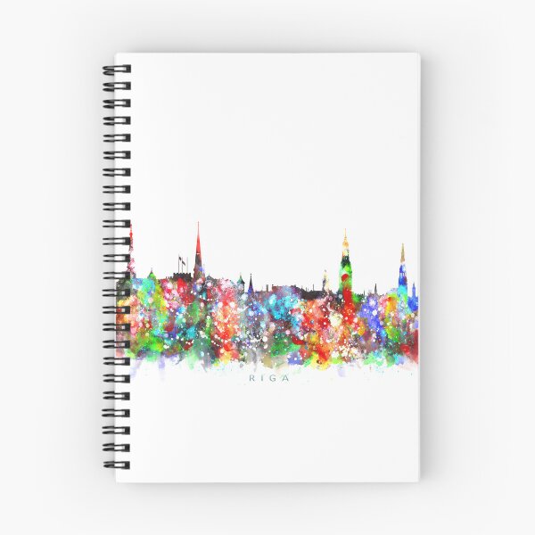 Item preview, Riga, Latvia Skyline Watercolor Painting designed and sold by InkistPrints.