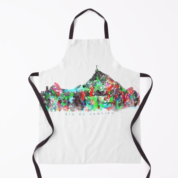 Item preview, Rio de Janeiro, Brazil Skyline Watercolor Painting designed and sold by InkistPrints.