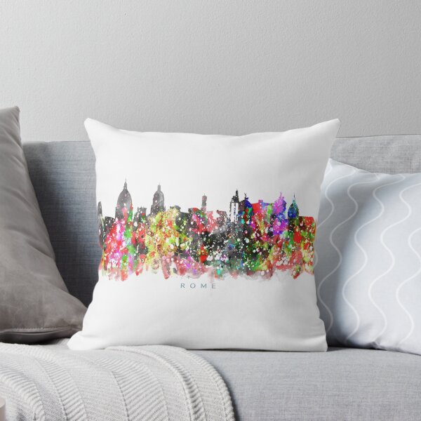 Artikelvorschau, Rome, Italy Skyline Watercolor Painting entworfen und verkauft von InkistPrints.