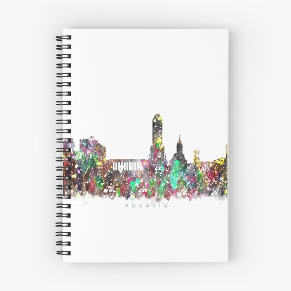 Item preview, Rosario, Argentina Skyline Watercolor Painting designed and sold by InkistPrints.