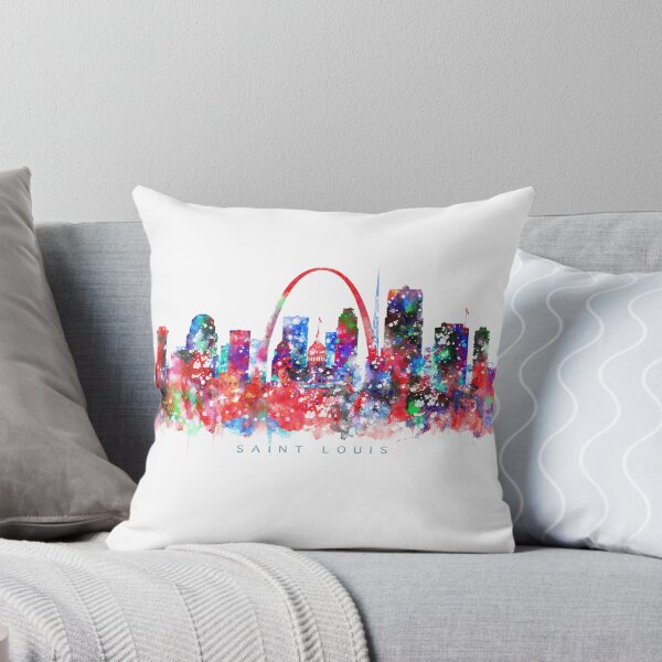 Item preview, Saint Louis, Missouri Skyline Watercolor Painting designed and sold by InkistPrints.