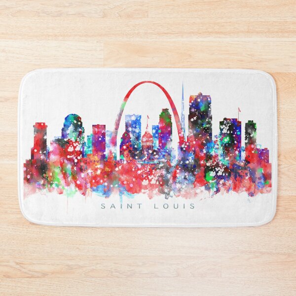 Item preview, Saint Louis, Missouri Skyline Watercolor Painting designed and sold by InkistPrints.