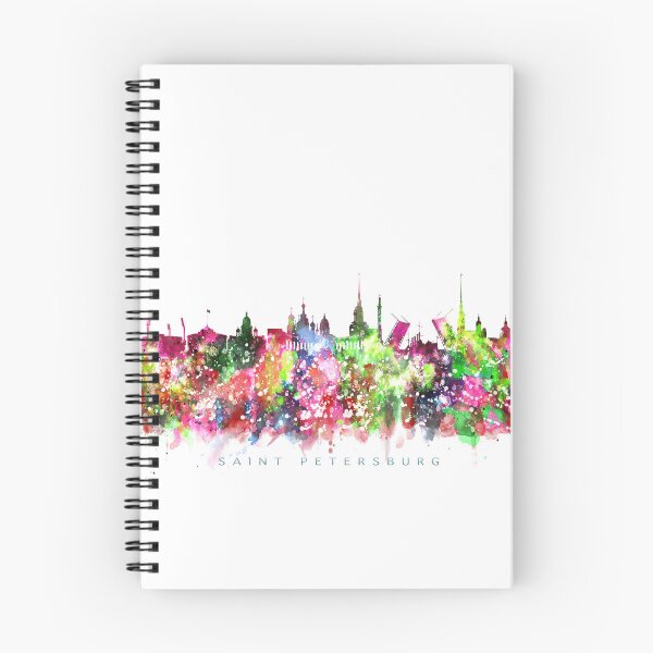 Item preview, Saint Petersburg, Russia Skyline Watercolor Painting designed and sold by InkistPrints.