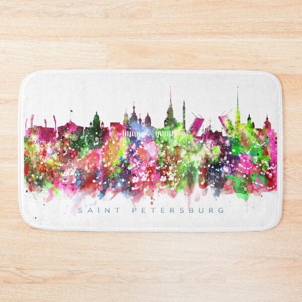 Item preview, Saint Petersburg, Russia Skyline Watercolor Painting designed and sold by InkistPrints.