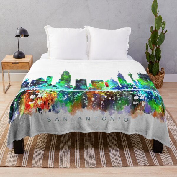 Item preview, San Antonio, Texas Skyline Watercolor Painting designed and sold by InkistPrints.