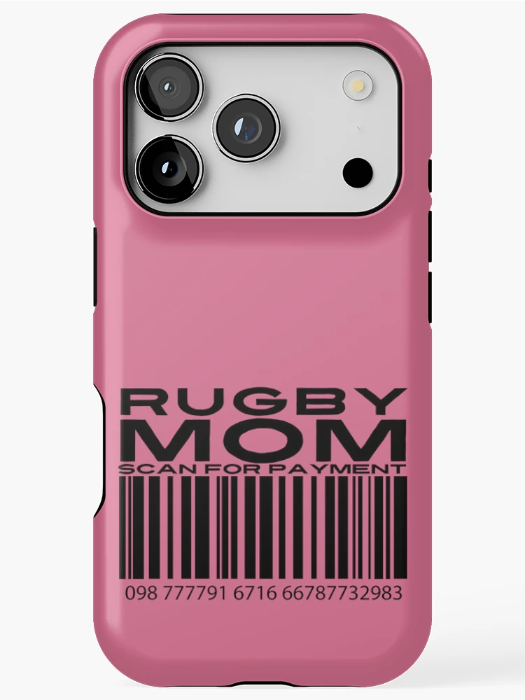 Thumbnail 1 of 4, iPhone Case, Rugby Mom Scan For Payment | Rugby Mom | Rugby rules | Rugger | Ruck (White Lettering Available) designed and sold by Wavecrest Wearables.